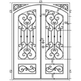 Pre-Order: Capri | Wrought Iron Door (Ships 16-18 Weeks)