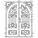 Pre-Order: Charleston | Wrought Iron Door (Ships 16-18 Weeks)