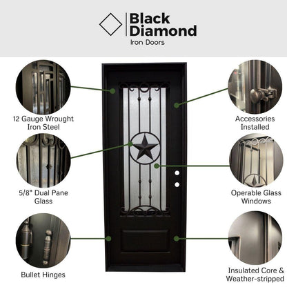 Pre-Order: Chicago 5 Single (Cold Weather + Thermal Break) | Wrought Iron Door (Ships 16-18 Weeks)