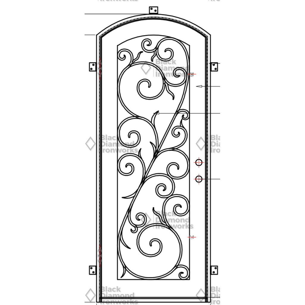 Pre-Order: Cortina | Wrought Iron Door (Ships 16-18 Weeks)