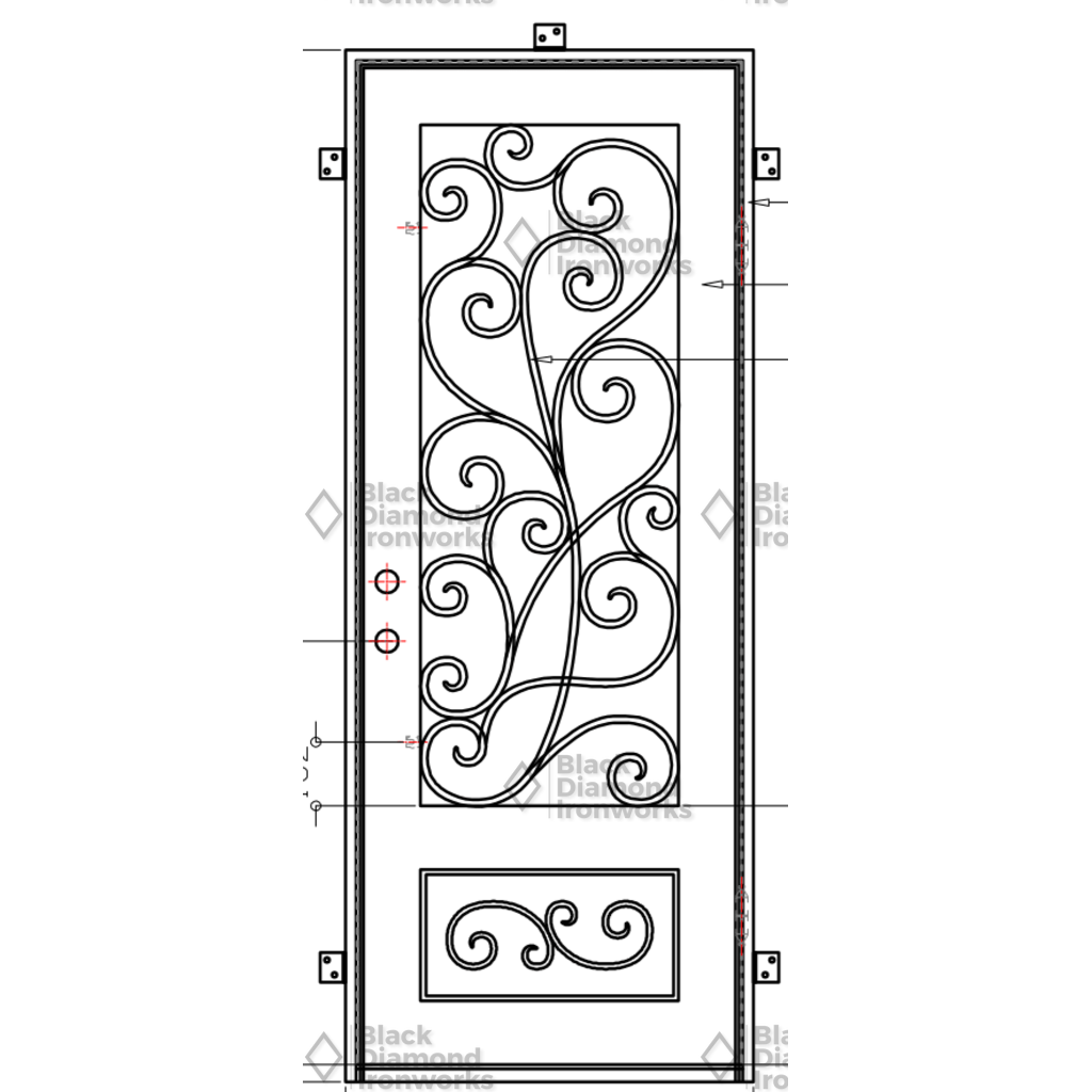 Pre-Order: Courchevel | Wrought Iron Door (Ships 16-18 Weeks)