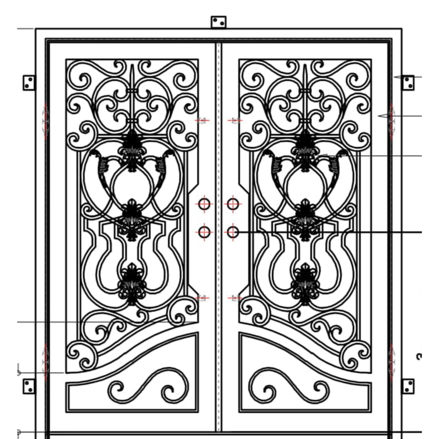 Pre-Order: Denver | Wrought Iron Door (Ships 16-18 Weeks)