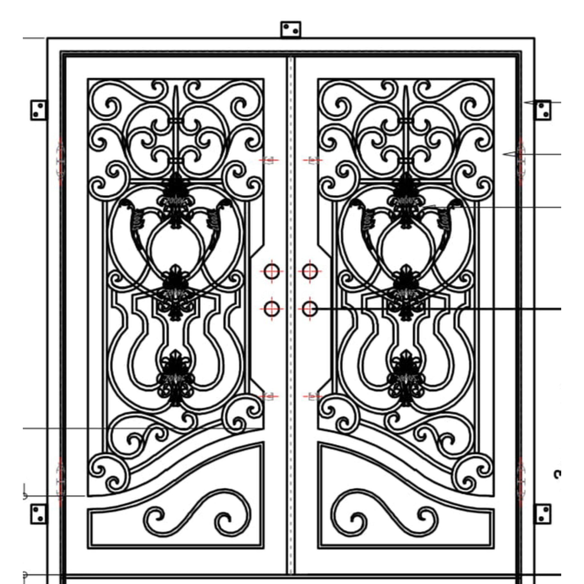 Pre-Order: Denver | Wrought Iron Door (Ships 16-18 Weeks)