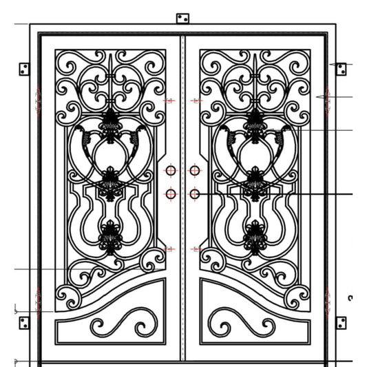 Pre-Order: Denver | Wrought Iron Door (Ships 16-18 Weeks)
