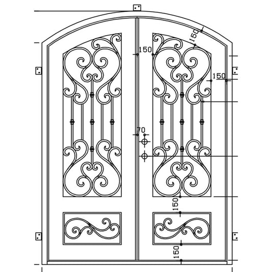 Pre-Order: Florence | Wrought Iron Door (Ships 16-18 Weeks)