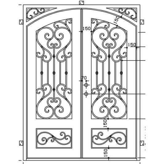 Pre-Order: Florence | Wrought Iron Door (Ships 16-18 Weeks)