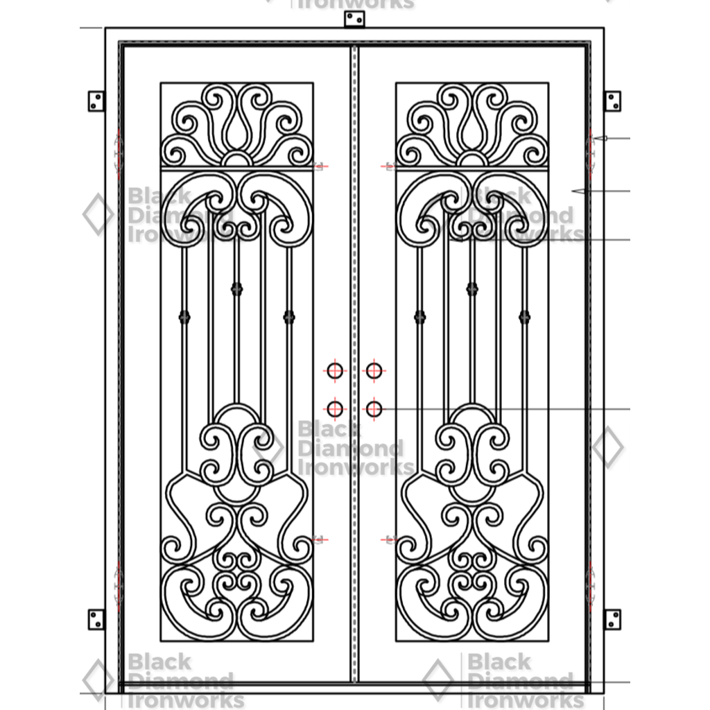 Pre-Order: Heavenly | Wrought Iron Door (Ships 16-18 Weeks)