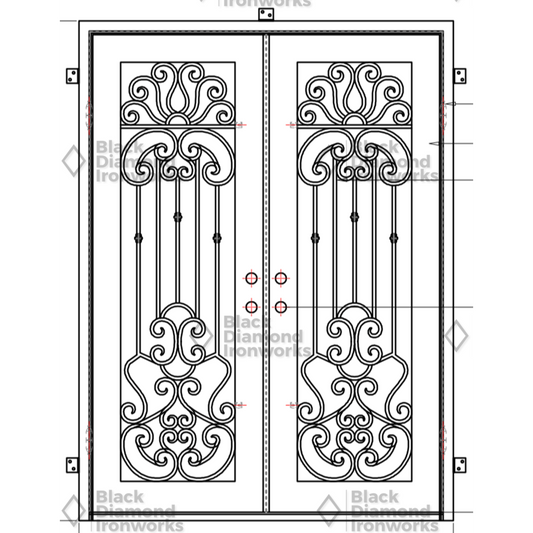Pre-Order: Heavenly | Wrought Iron Door (Ships 16-18 Weeks)