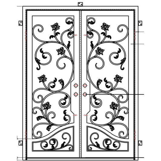 Pre-Order: Houston | Wrought Iron Door (Ships 16-18 Weeks)