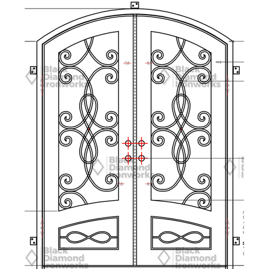 Pre-Order: Jackson Hole | Wrought Iron Door (Ships 16-18 Weeks)
