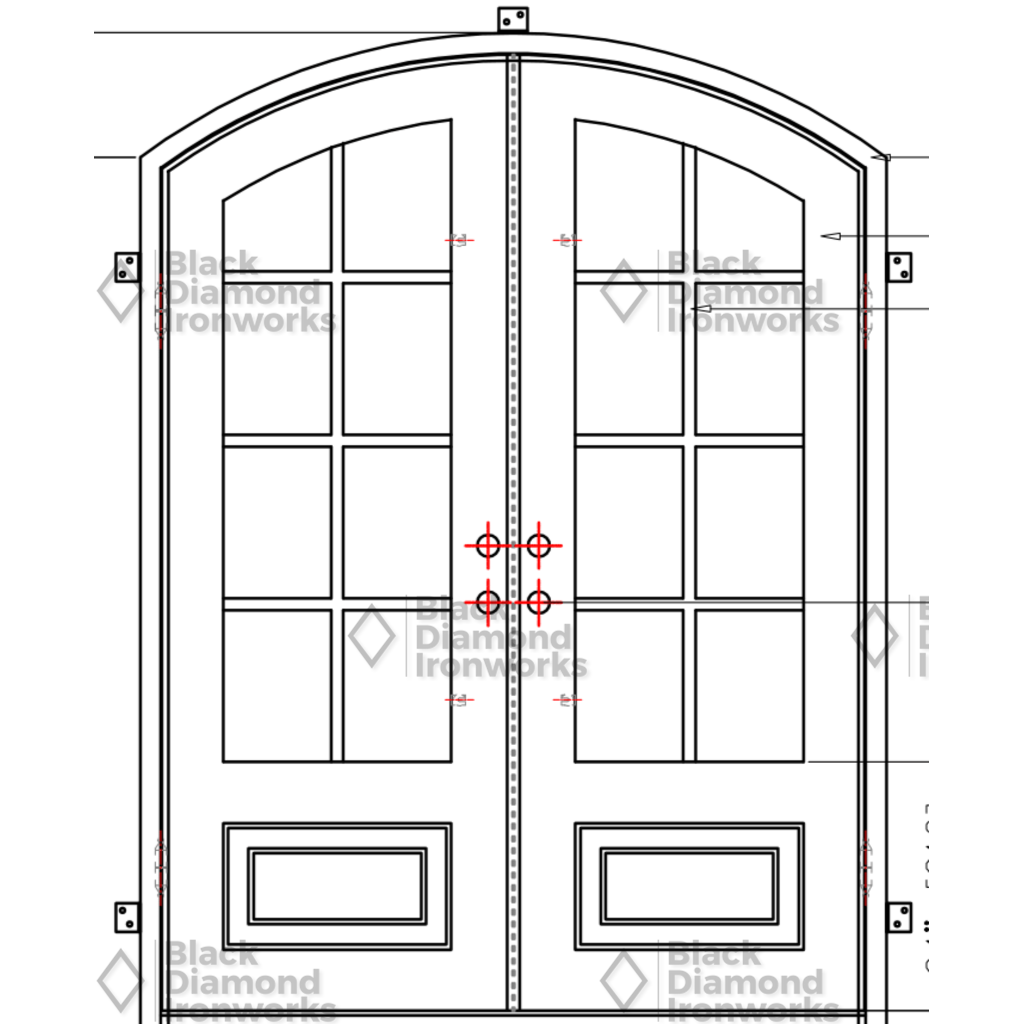 Pre-Order: Keystone | Wrought Iron Door (Ships 16-18 Weeks)
