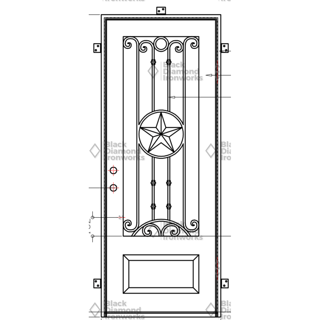 Pre-Order: Killington | Wrought Iron Door (Ships 16-18 Weeks)