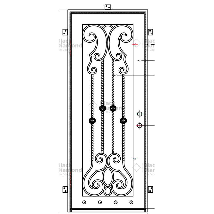 Pre-Order: Kitzbuhel | Wrought Iron Door (Ships 16-18 Weeks)