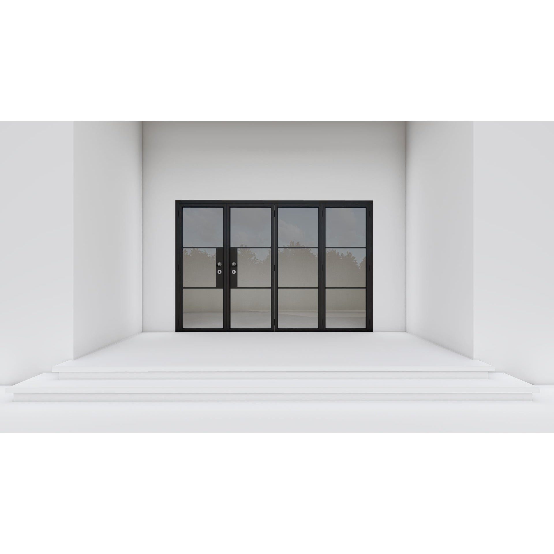 Pre-Order: Light 3 - 3 + 1 Panel | Steel Bi-Fold Doors (Ships 16-18 Weeks)