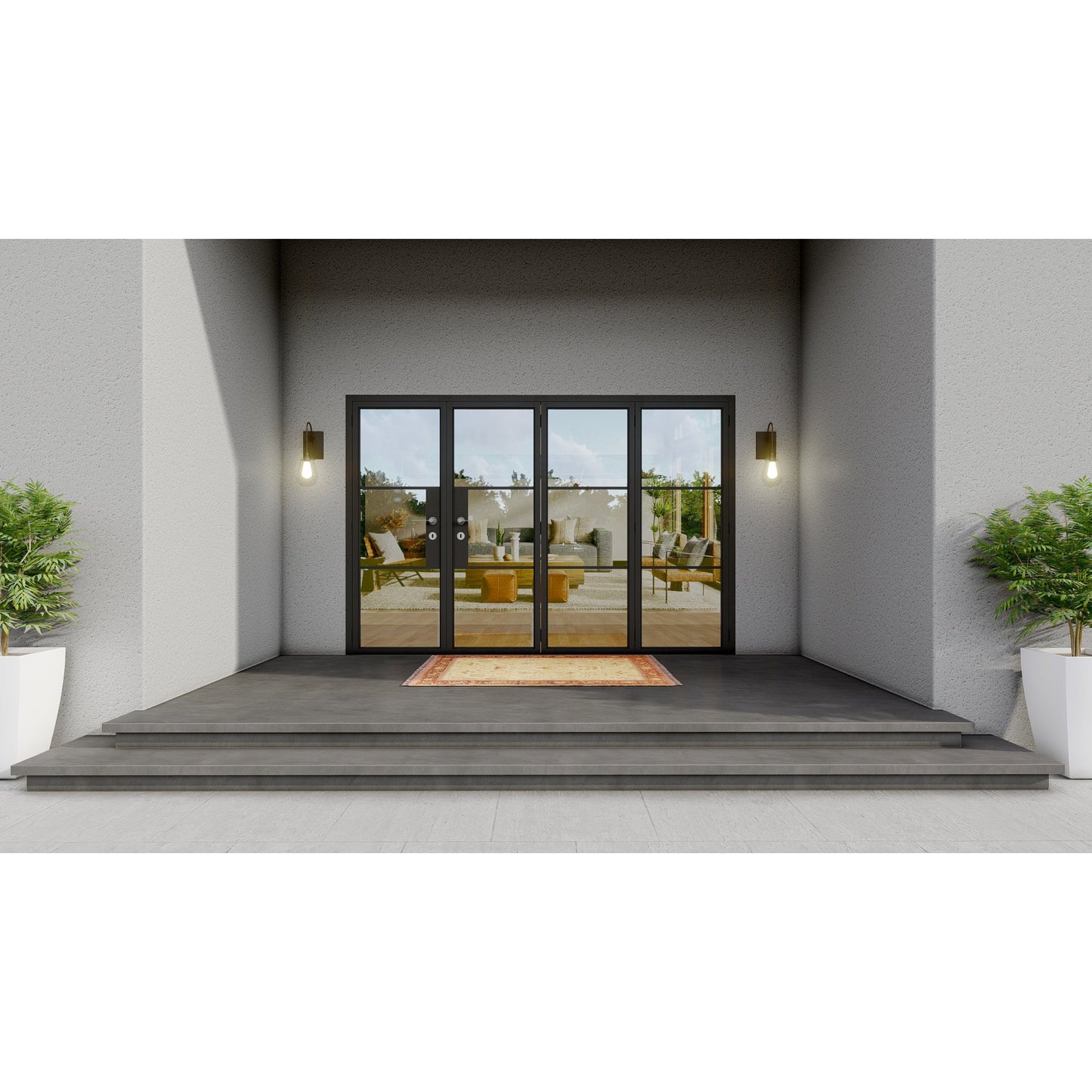 Pre-Order: Light 3 - 3 + 1 Panel | Steel Bi-Fold Doors (Ships 16-18 Weeks)