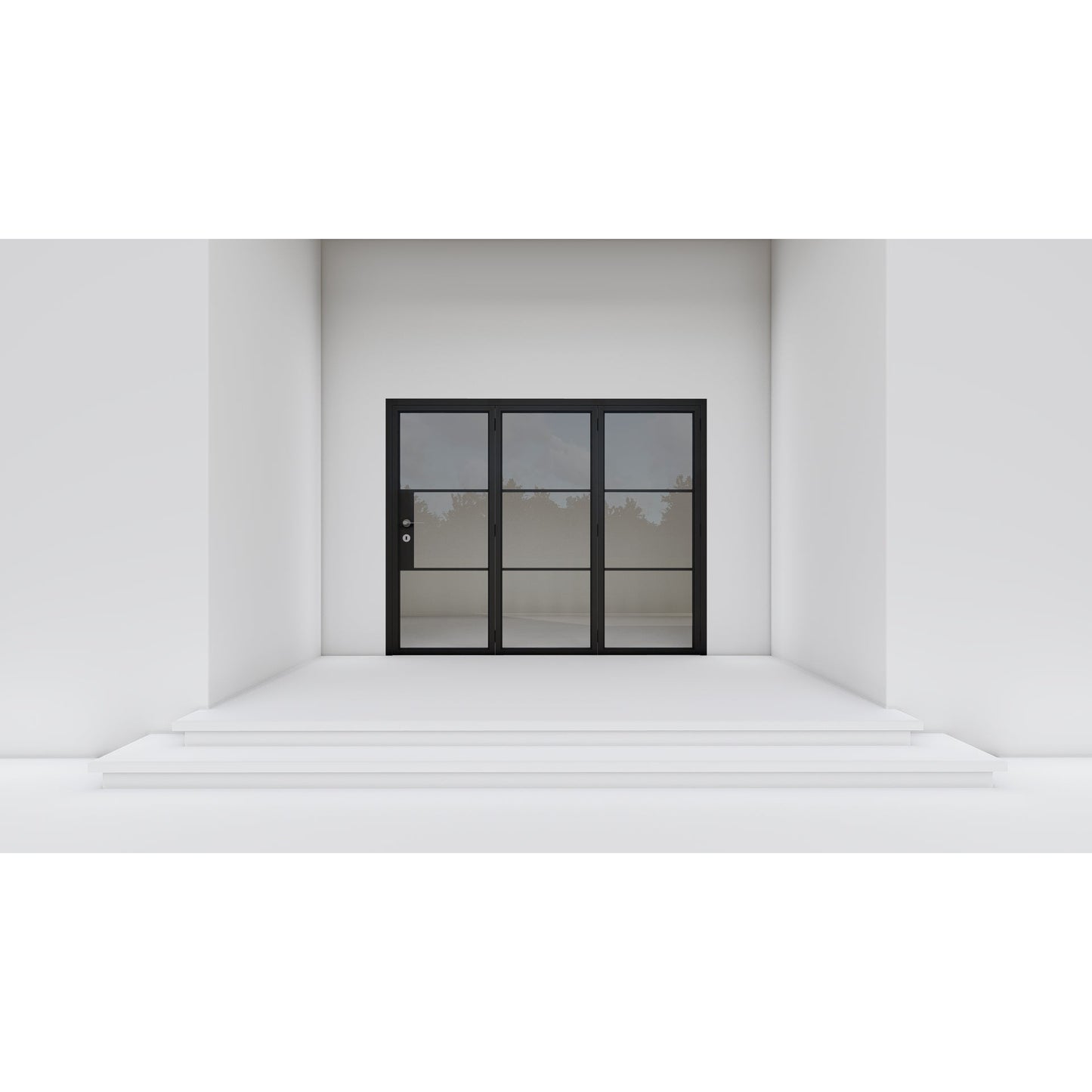 Pre-Order: Light 3 - 3 Panel | Steel Bi-Fold Doors (Ships 16-18 Weeks)