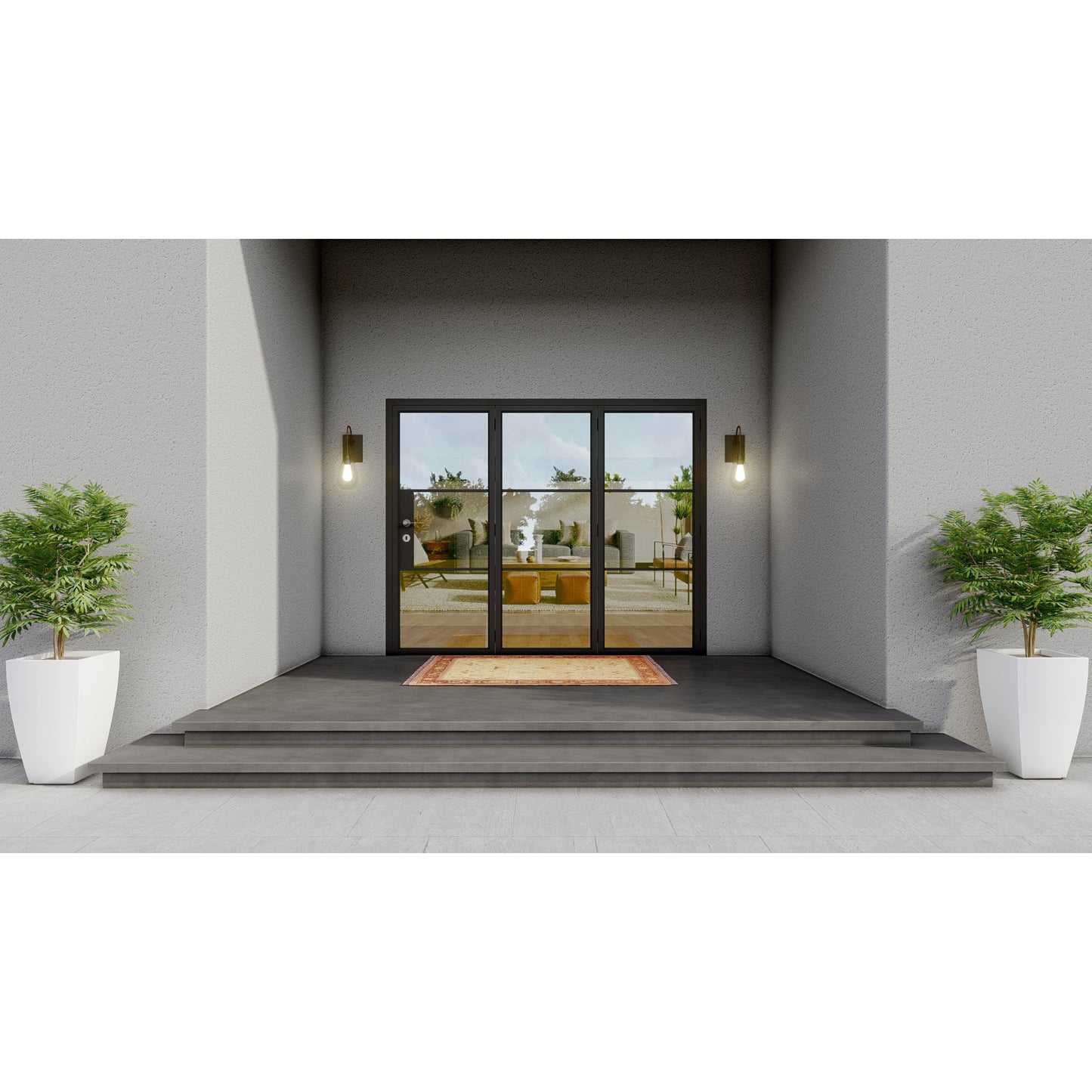 Pre-Order: Light 3 - 3 Panel | Steel Bi-Fold Doors (Ships 16-18 Weeks)