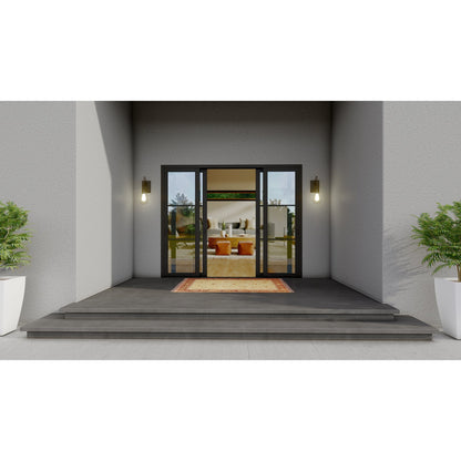 Pre-Order: Light 3 - 4 Panel (Fix - 2 Sliding - Fix) | | Steel Sliding Doors (Ships 16-18 Weeks)