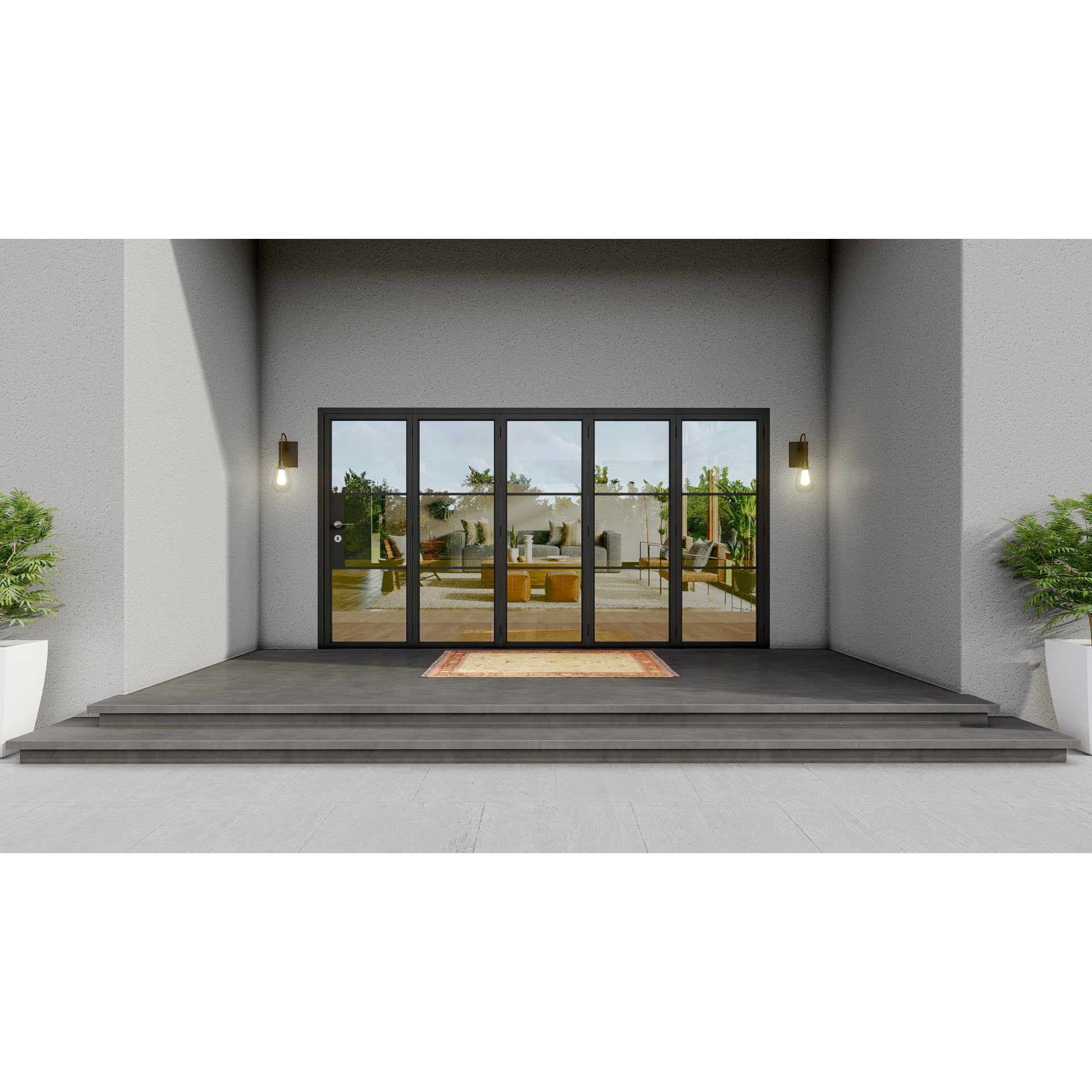Pre-Order: Light 3 - 5 Panel | Steel Bi-Fold Doors (Ships 16-18 Weeks)