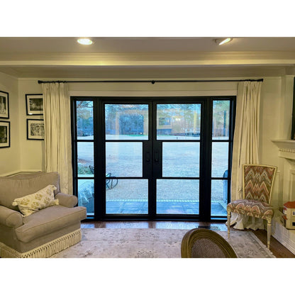 Pre-Order: Light 3 - Double + Sidelights (Cold Weather + Thermal Break) | Steel French Doors (Ships 16-18 Weeks)