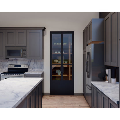 Pre-Order: Light 3 Interior - Double + Kickplate | Steel Interior Doors (Ships 16-18 Weeks)