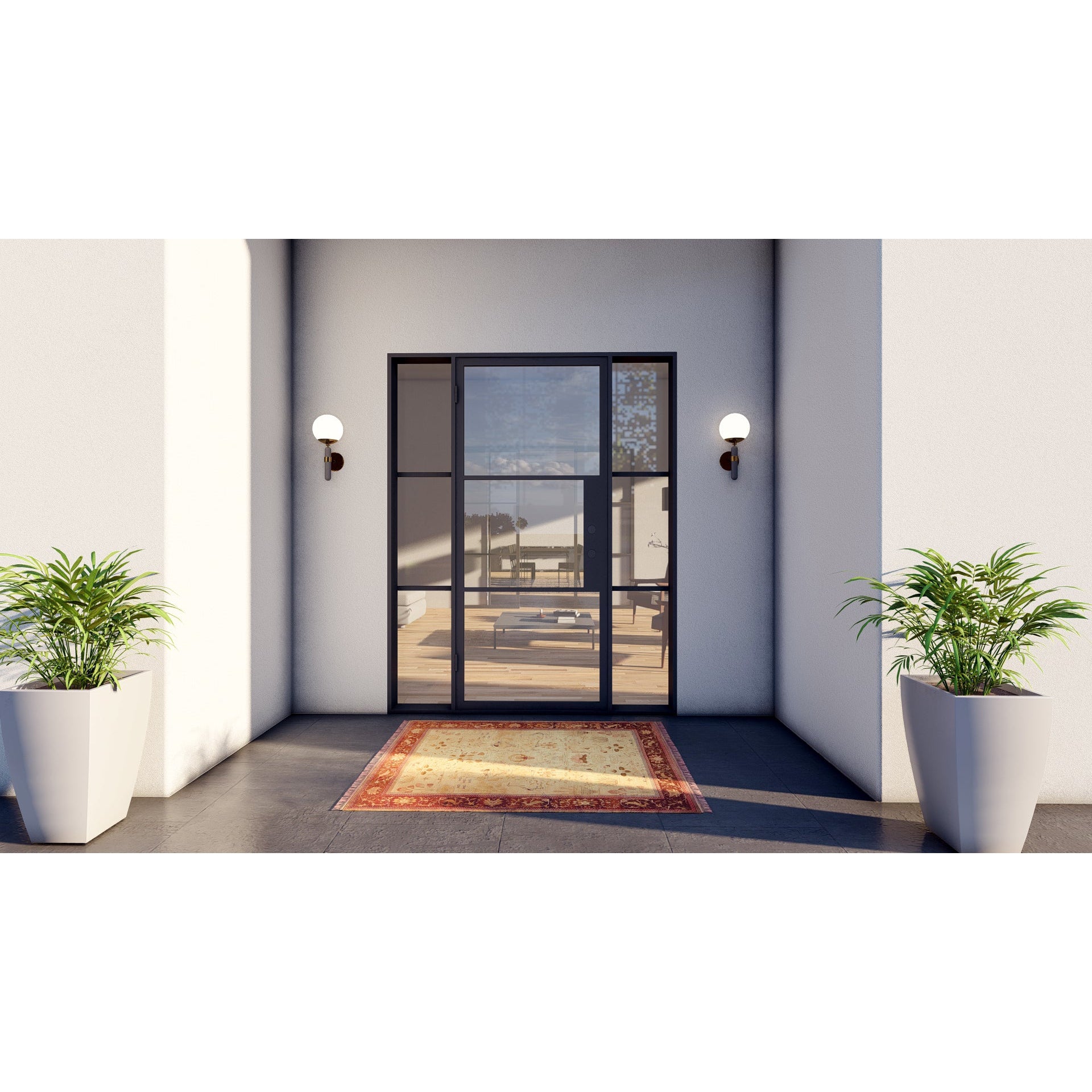 Pre-Order: Light 3 - Single + Sidelights (Cold Weather + Thermal Break) | Steel French Doors (Ships 16-18 Weeks)
