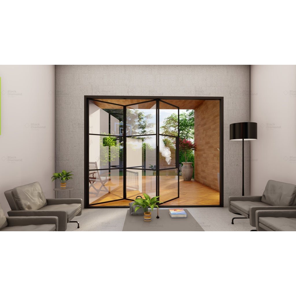 Pre-Order: Light 3S - 3 Panel (Cold Rolled Steel) | Steel Bi-Fold Doors (Ships 16-18 Weeks)