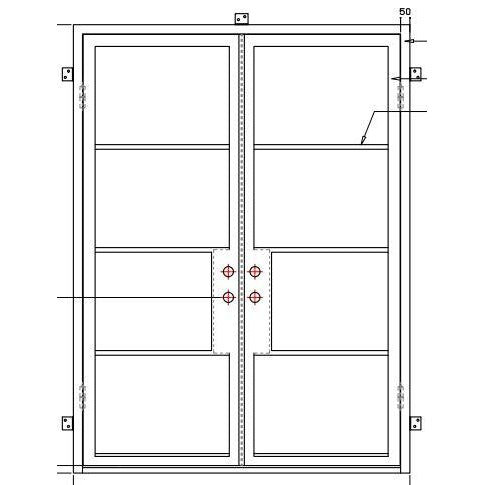 Pre-Order: Light 4 Double (Cold Weather + Thermal Break) | Steel French Doors (Ships 16-18 Weeks)