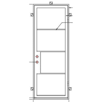 Pre-Order: Light 4 Single (Cold Weather + Thermal Break) | Steel French Doors (Ships 16-18 Weeks)