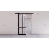 Pre-Order: Light 6 Barn Door - Single | Steel Interior Door (Ships 16-18 Weeks)