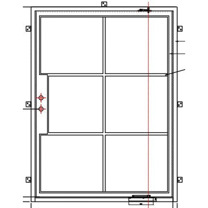 Pre-Order - Light 6 Pivot | Steel Pivot Doors (Ships in 22-24 Weeks)