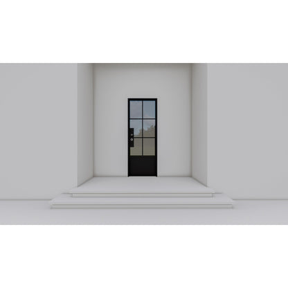 Pre-Order: Light 6 Single + Kickplate | Steel French Doors (Ships 16-18 Weeks)