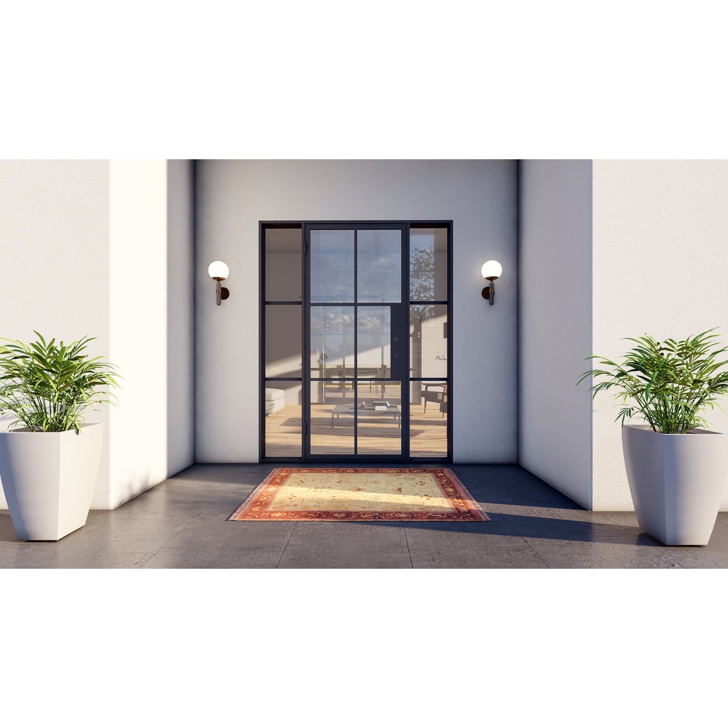 Pre-Order: Light 6 - Single + Sidelights | Steel French Doors (Ships 16-18 Weeks)