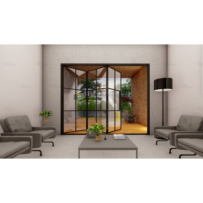 Pre-Order: Light 6S - 3 Panel (Cold Rolled Steel) | Steel Bi-Fold Doors (Ships 16-18 Weeks)