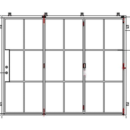 Pre-Order: Light 6S - 3 Panel (Cold Rolled Steel) | Steel Bi-Fold Doors (Ships 16-18 Weeks)