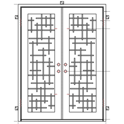 Pre-Order: Milan Double | Wrought Iron Door (Ships 16-18 Weeks)