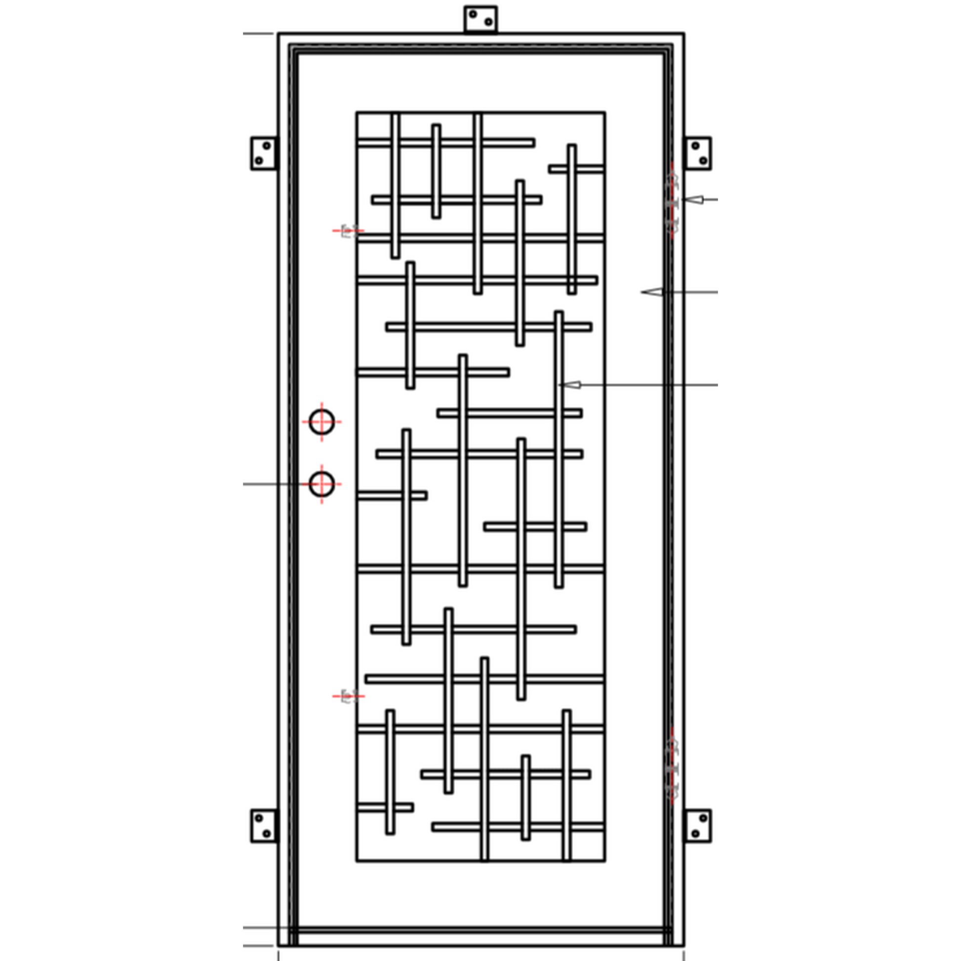 Pre-Order: Milan Single | Wrought Iron Door (Ships 16-18 Weeks)