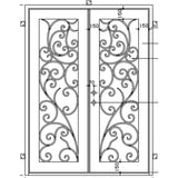 Pre-Order: New Orleans | Wrought Iron Door (Ships 16-18 Weeks)