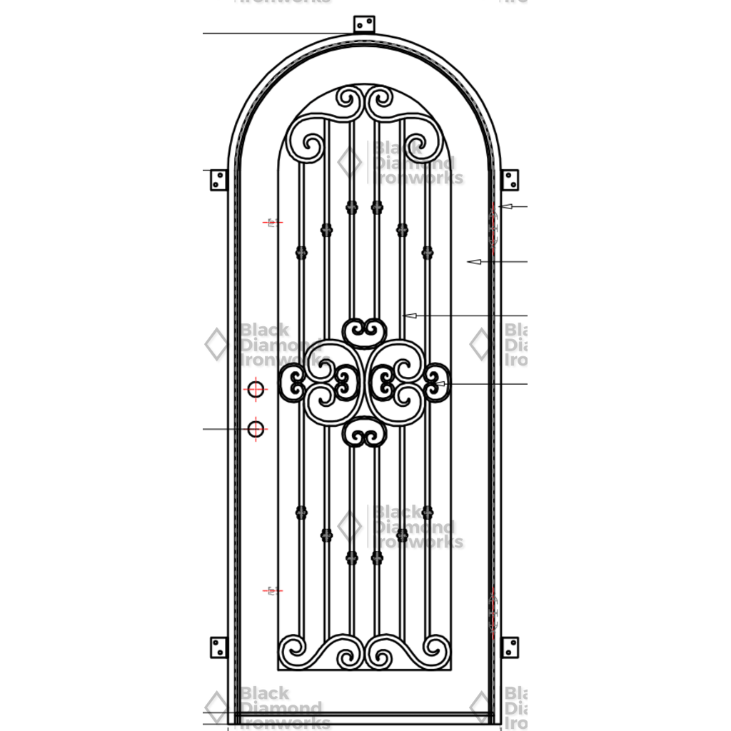 Pre-Order: Portillo | Wrought Iron Door (Ships 16-18 Weeks)