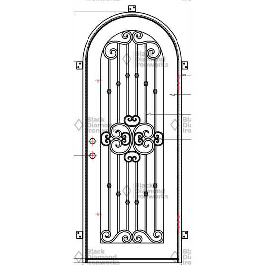 Pre-Order: Portillo | Wrought Iron Door (Ships 16-18 Weeks)
