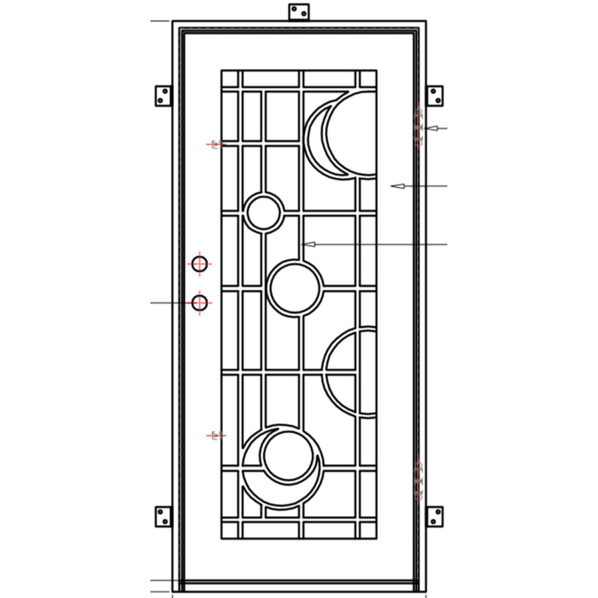 Pre-Order: San Francisco | Wrought Iron Door (Ships 16-18 Weeks)