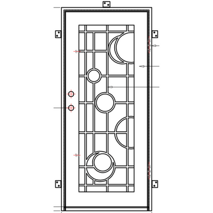 Pre-Order: San Francisco | Wrought Iron Door (Ships 16-18 Weeks)