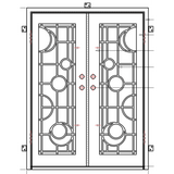 Pre-Order: San Francisco | Wrought Iron Door (Ships 16-18 Weeks)