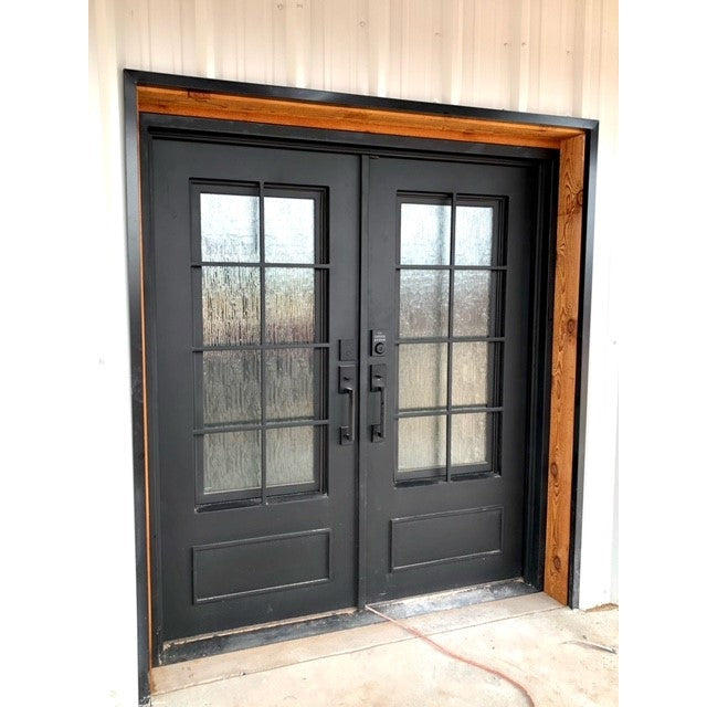 Pre-Order: Seattle Double (Cold Weather + Thermal Break) | Wrought Iron Door (Ships 16-18 Weeks)