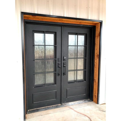 Pre-Order: Seattle Double (Cold Weather + Thermal Break) | Wrought Iron Door (Ships 16-18 Weeks)