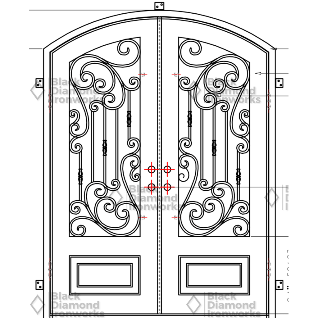 Pre-Order: Snowmass | Wrought Iron Door (Ships 16-18 Weeks)