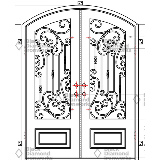 Pre-Order: Snowmass | Wrought Iron Door (Ships 16-18 Weeks)