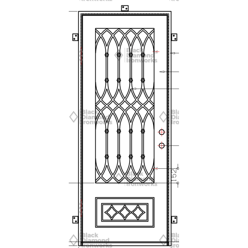 Pre-Order: Solden | Wrought Iron Door (Ships 16-18 Weeks)