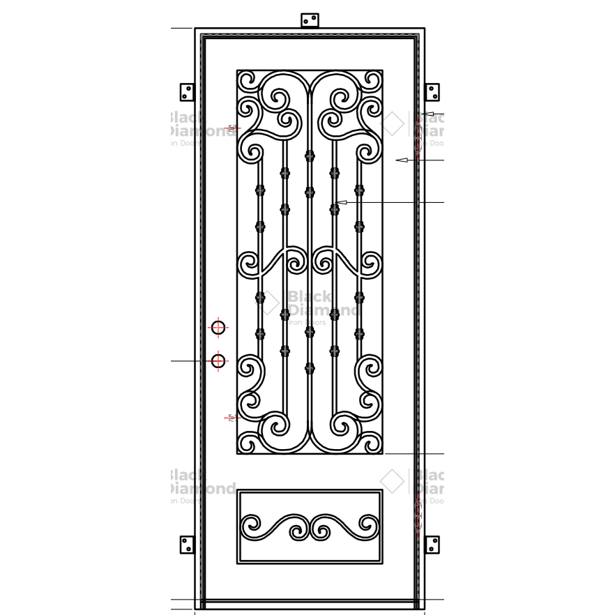 Pre-Order: St. Mortiz | Wrought Iron Door (Ships 16-18 Weeks)