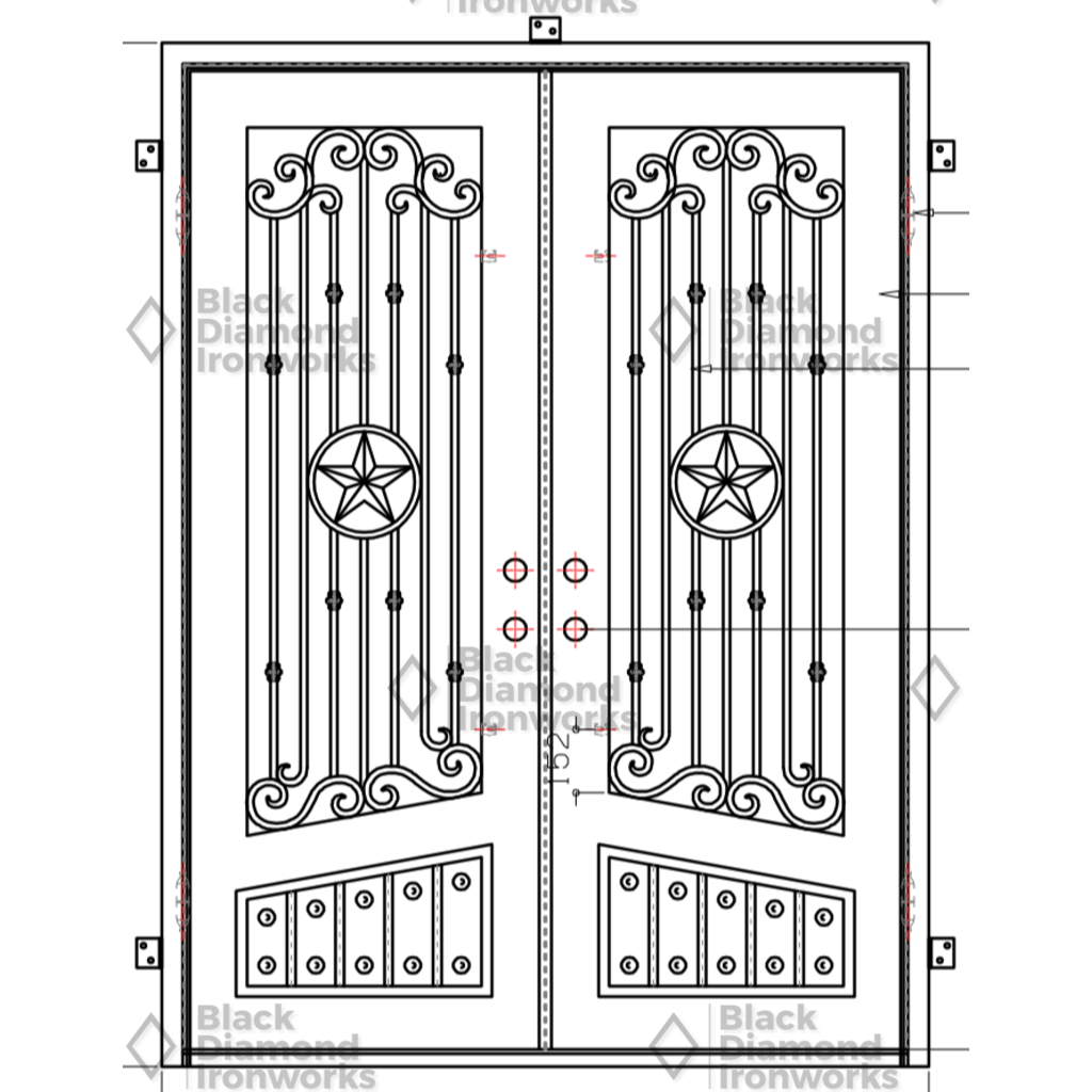 Pre-Order: Taos | Wrought Iron Door (Ships 16-18 Weeks)